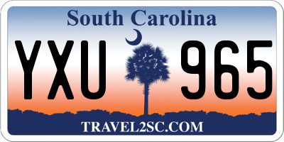 SC license plate YXU965