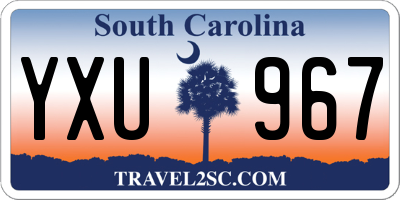SC license plate YXU967