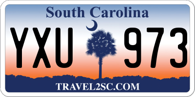 SC license plate YXU973