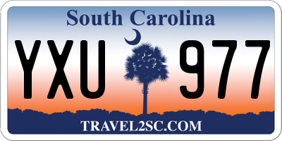 SC license plate YXU977