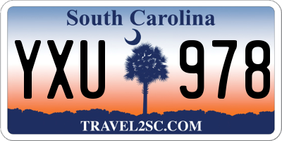 SC license plate YXU978