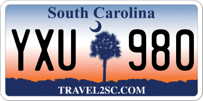 SC license plate YXU980