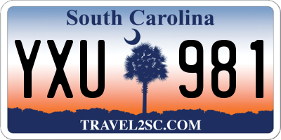 SC license plate YXU981