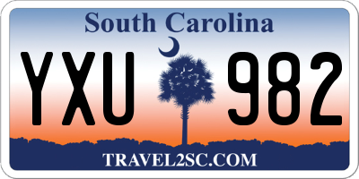 SC license plate YXU982