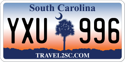 SC license plate YXU996