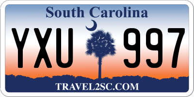 SC license plate YXU997
