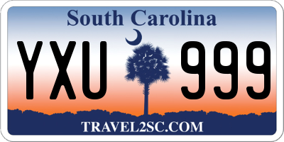 SC license plate YXU999