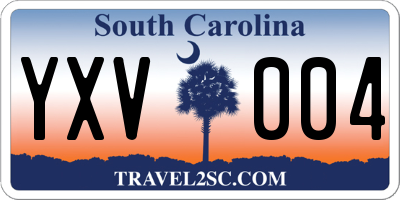 SC license plate YXV004