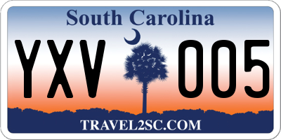 SC license plate YXV005