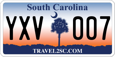 SC license plate YXV007