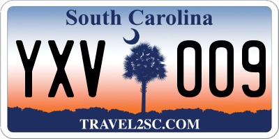 SC license plate YXV009