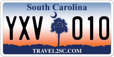 SC license plate YXV010