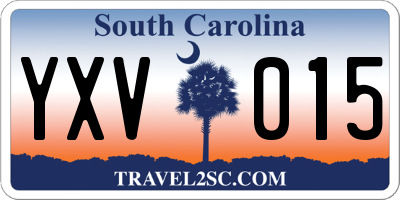 SC license plate YXV015