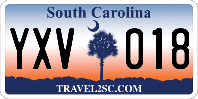 SC license plate YXV018