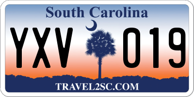 SC license plate YXV019