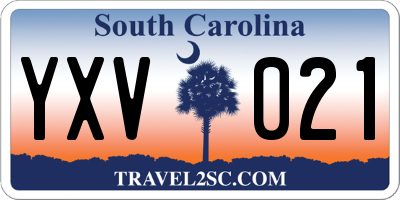 SC license plate YXV021
