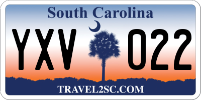 SC license plate YXV022