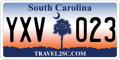 SC license plate YXV023