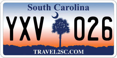 SC license plate YXV026