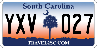 SC license plate YXV027