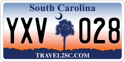 SC license plate YXV028