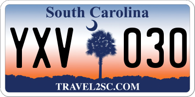 SC license plate YXV030