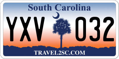 SC license plate YXV032