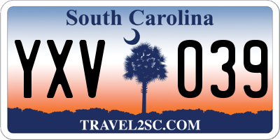 SC license plate YXV039