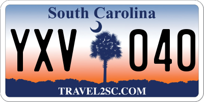 SC license plate YXV040
