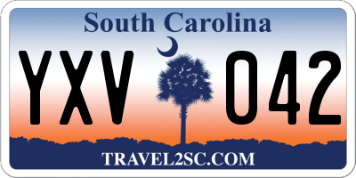SC license plate YXV042