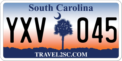 SC license plate YXV045