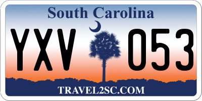 SC license plate YXV053