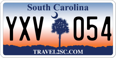 SC license plate YXV054