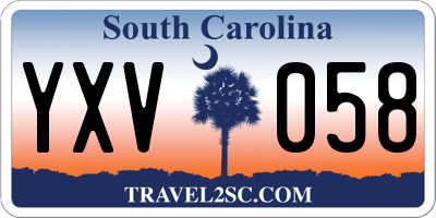 SC license plate YXV058
