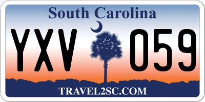 SC license plate YXV059