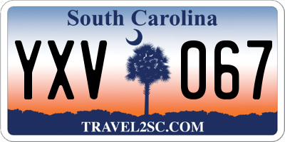SC license plate YXV067