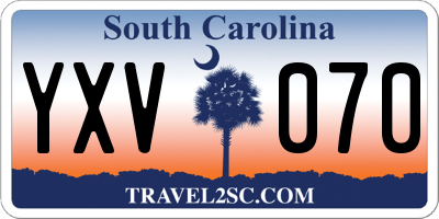 SC license plate YXV070