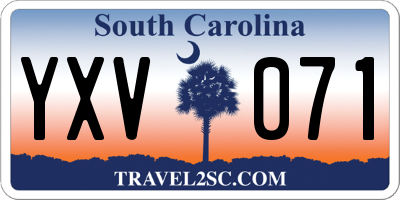 SC license plate YXV071
