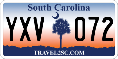 SC license plate YXV072