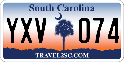 SC license plate YXV074