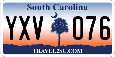 SC license plate YXV076