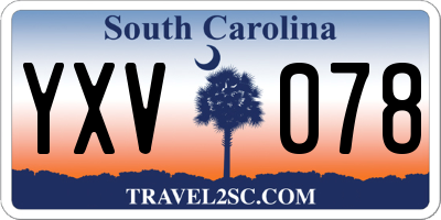 SC license plate YXV078
