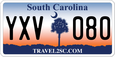 SC license plate YXV080