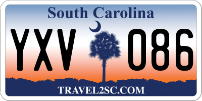 SC license plate YXV086