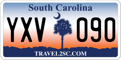 SC license plate YXV090