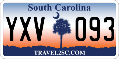 SC license plate YXV093
