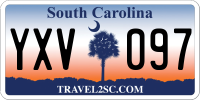 SC license plate YXV097
