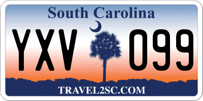 SC license plate YXV099