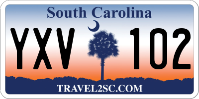 SC license plate YXV102