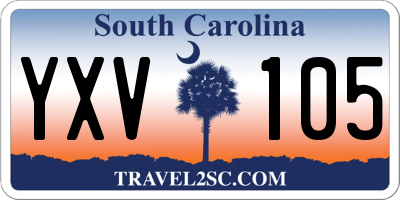 SC license plate YXV105